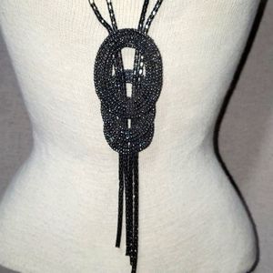 Long Charcoal Pewter Necklace